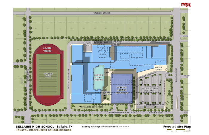 Construction of the new Bellaire High School will hopefully begin in summer 2018.