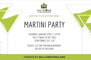 Patrons for Bellaire Parks Martini Party