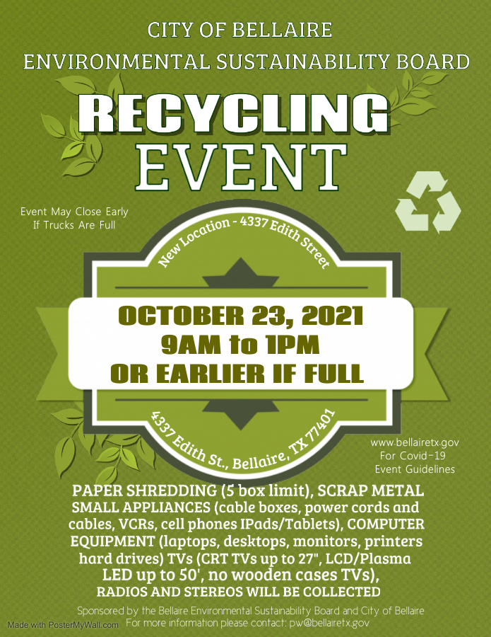 Bellaire Recycling Event