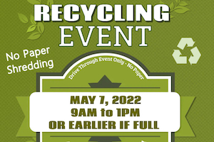 Drive Through Recycling Event