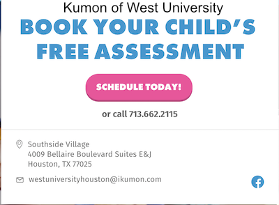 Kumon of West University Offer