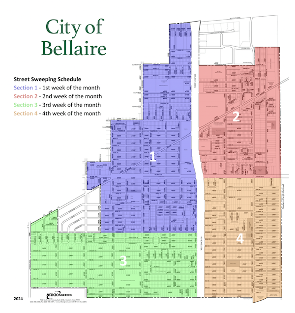 The City of Bellaire has a new Street Sweeping Program.